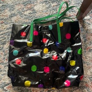 Kate spade nylon colorful polka dot tote bag with inside pocket